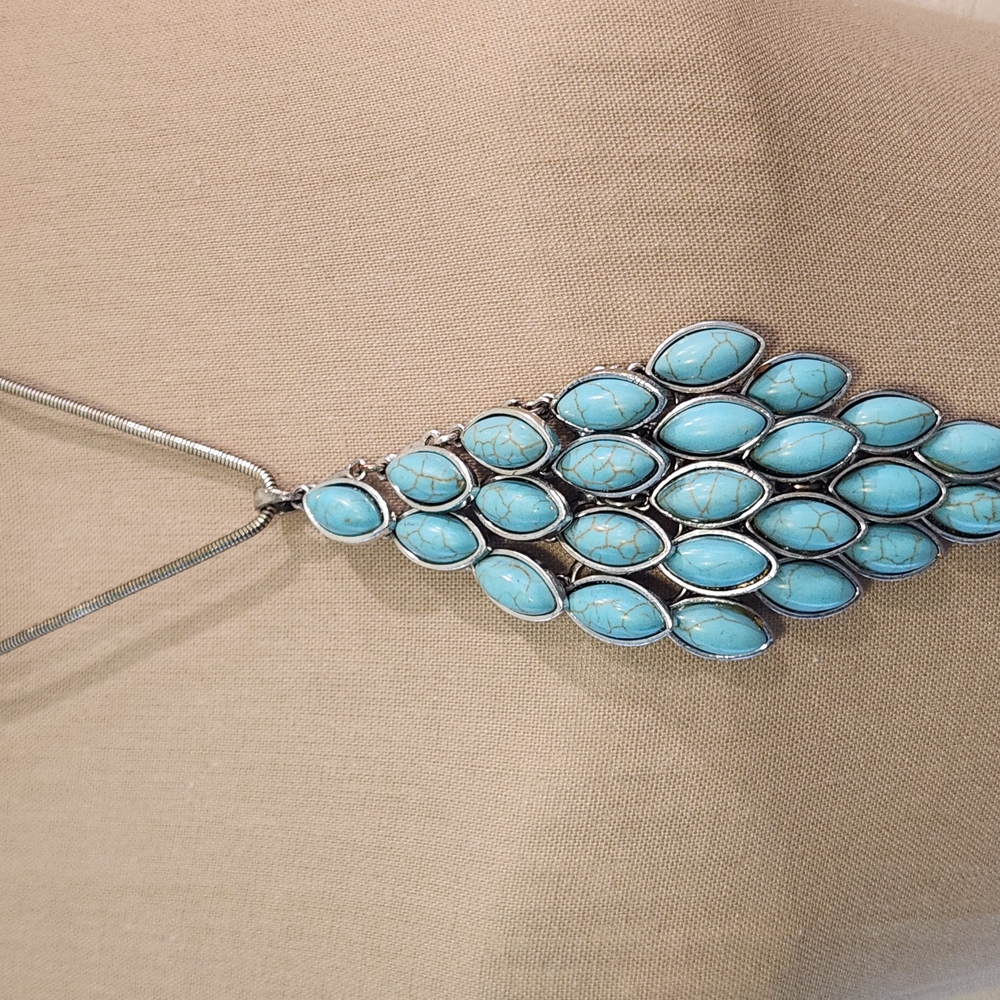 Turquoise Statement Necklace By PREMIER DESIGNS - Picture 9 of 11